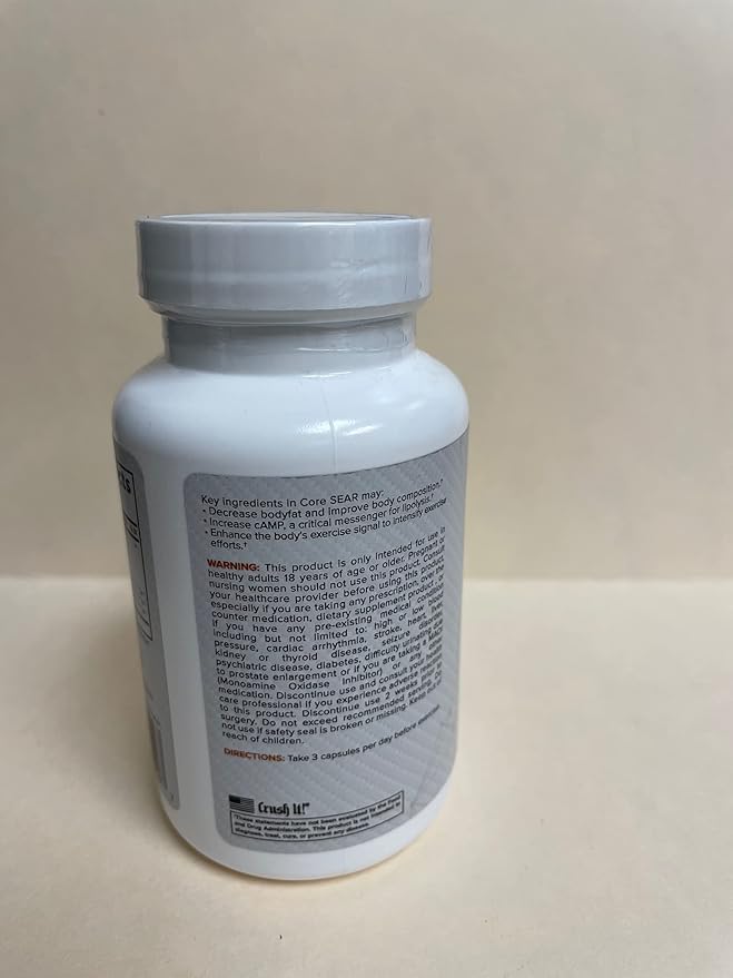 Core Nutritionals Sear Thermogenic &amp Recomposition Agent | Non Stim Fat Burner | Weight Management Support | with Paradoxine Grains of Paradise | 84 Vegetable Capsules