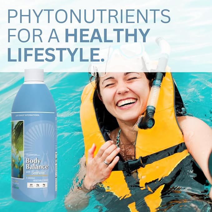 Youngevity Body Balance Land &amp Sea Plant Based Nutrition - Sea Vegetables Kelp Nori Honey Aloe Vera and More - 75+ Nutrients w/Vitamins Minerals Amino Acids - (32 Fl Oz) (6)