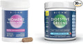 BIOHM Women's Probiotics 30B CFU &amp Super Greens/Kids Berry Blast Bundle: Gut &amp Overall Health Support 9 Strains 30-Day Supply Rich in Antioxidants