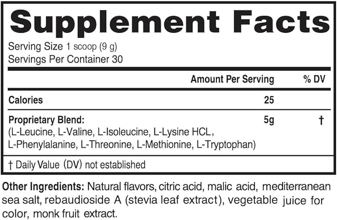 Advanced Bionutritionals – Advanced Amino Powder Amino Acid Supplement Build Muscle Post Workout Recovery EnergyNon-GMO Gluten Free Dairy Free Vegan (30 Servings)