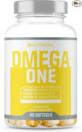 NutraOne OmegaOne Omega-3 Fish Oil Supplement (90 500mg Fish Oil Pills)