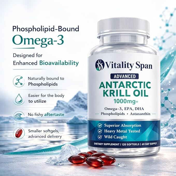 Krill Oil 1000mg Softgels Omega 3 Astaxanthin Choline DHA EPA Superior Absorption Extra Strength No Fish Oil Aftertaste 120 Small Size Softgels