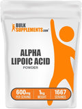 BulkSupplements.com Alpha Lipoic Acid Powder - ALA Supplement Alpha Lipoic Acid 600mg - ALA Powder Gluten Free - 600mg of Alpha-Lipoic Acid per Serving 5kg (11 lbs) (Pack of 5)