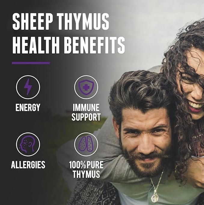 One Earth Health Grass Fed Thymus - New Zealand Sourced Thymus. 3000mg per Serving 200 Count