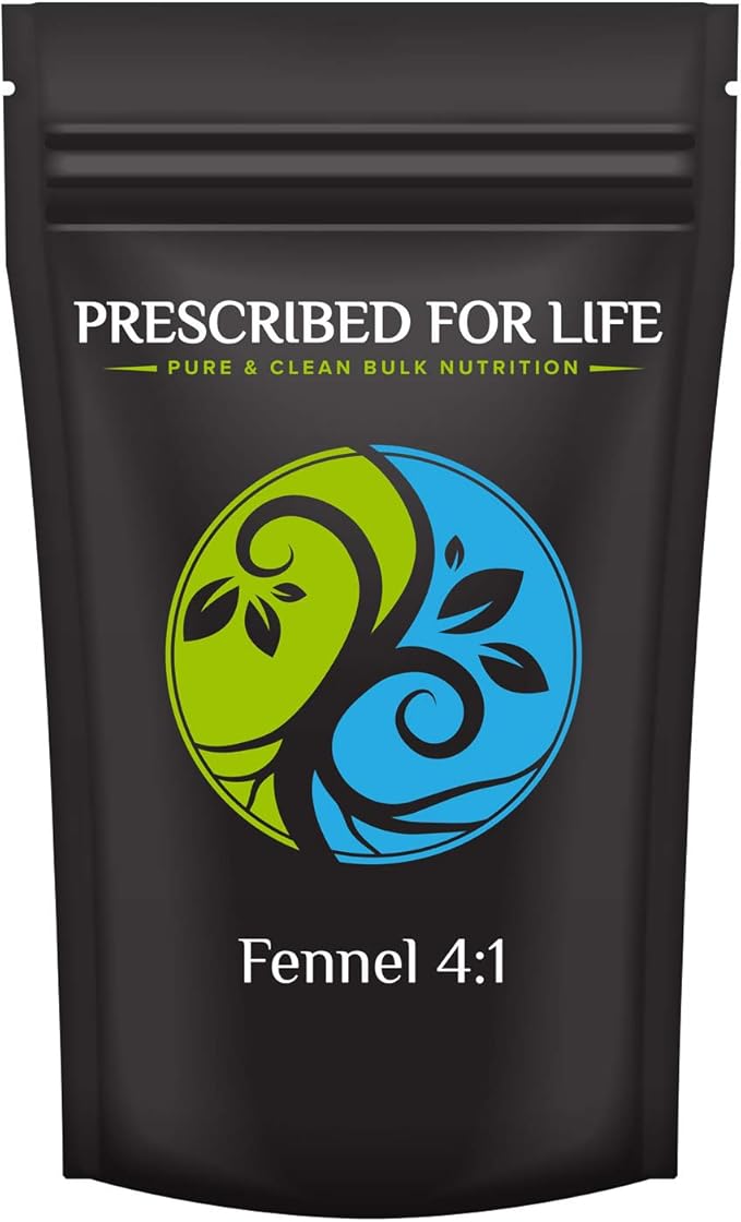 Prescribed For Life Fennel Seed 4:1 Extract Powder | Fennel Seed Supplement | Breast Milk Supply Supplement | Fennel Extract Powder | Gluten Free Vegan Non-GMO 10 kg