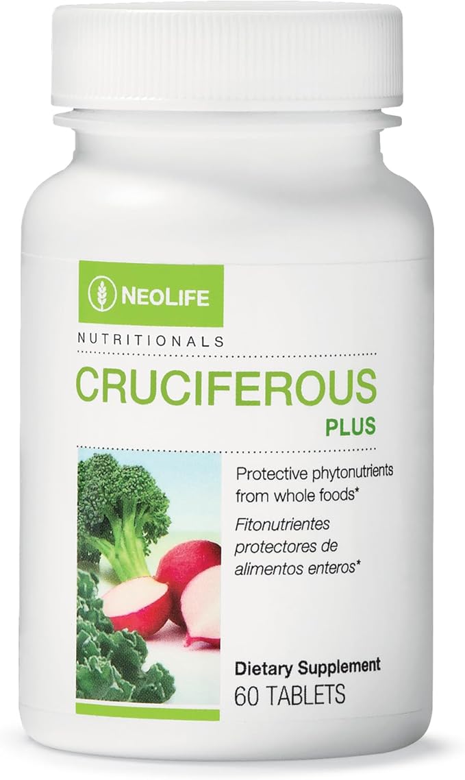 NeoLife Cruciferous Plus - Nutrient Blend from Cruciferous Vegetables Broccoli Radish Kale Greens Supplements Watercress Orange Extract - 60 Tablets
