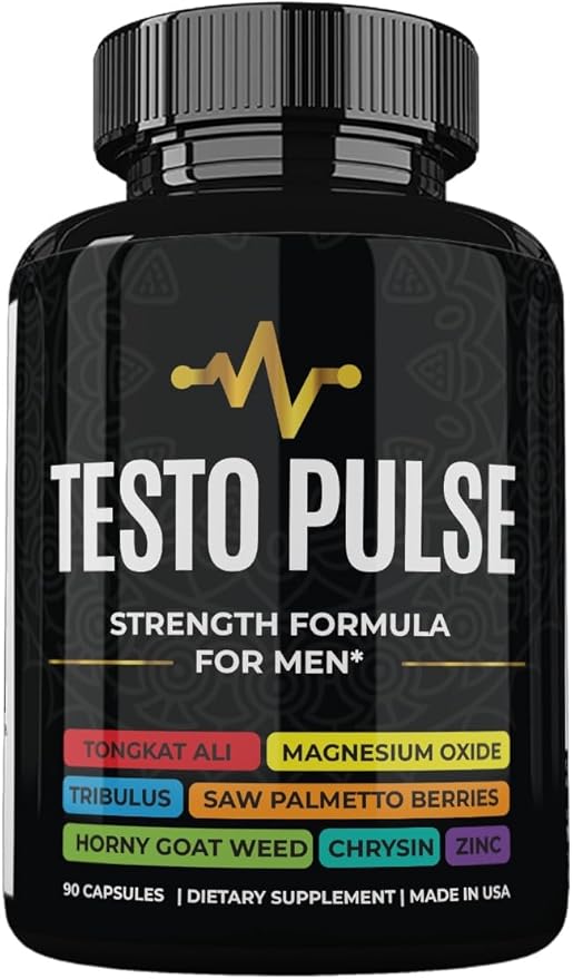 Testo Pulse Advanced Formula Testo Pulse Pills TestoBoost Dietary Supplements 90 Vegetable Capsules 1 Month Supply