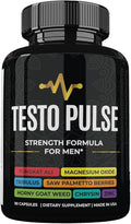 Testo Pulse Advanced Formula Testo Pulse Pills TestoBoost Dietary Supplements 90 Vegetable Capsules 1 Month Supply