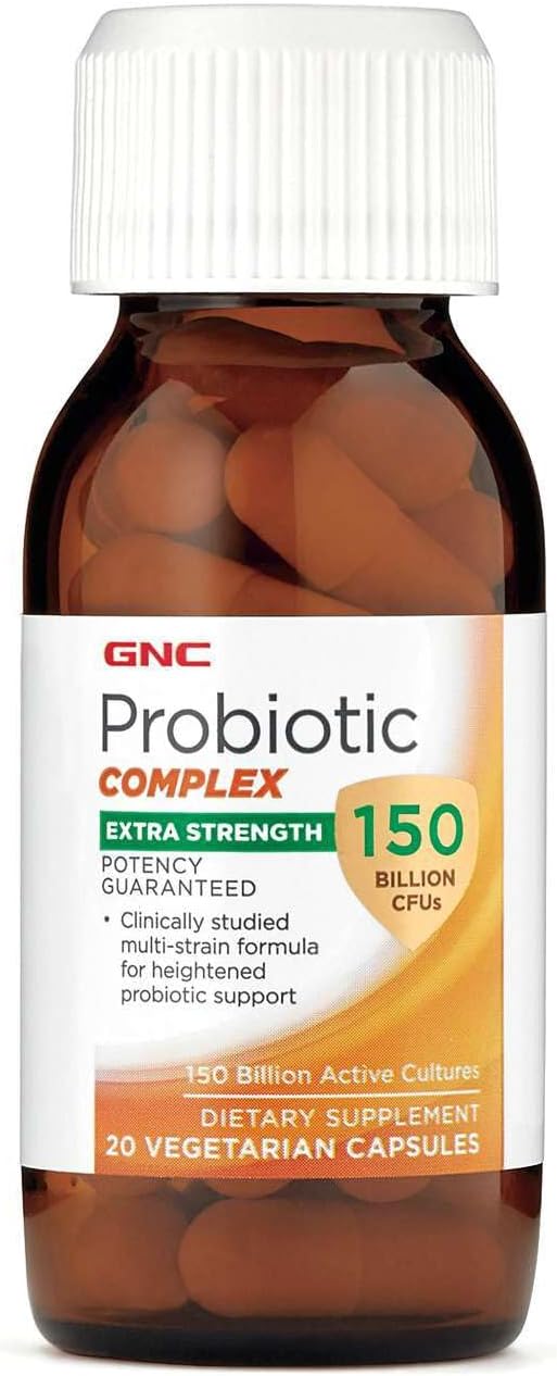 GNC Probiotic Complex Extra Strength with 150 Billion CFUs 20 Capsules Daily Probiotic Support