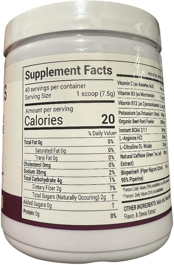 Superfood Beets Powder 10.59oz (Pack of 2) - Beetroot Powder Organic Beet Root Blend with Green Tea &amp Berry Flavor Non-GMO Plant-Based Drink Mix