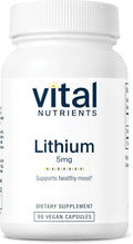 Vital Nutrients Lithium Orotate - Vegan Lithium Supplements for Memory State of Mind and Behavioral Health*- 5mg - Gluten Dairy Soy Free - 90 Capsules