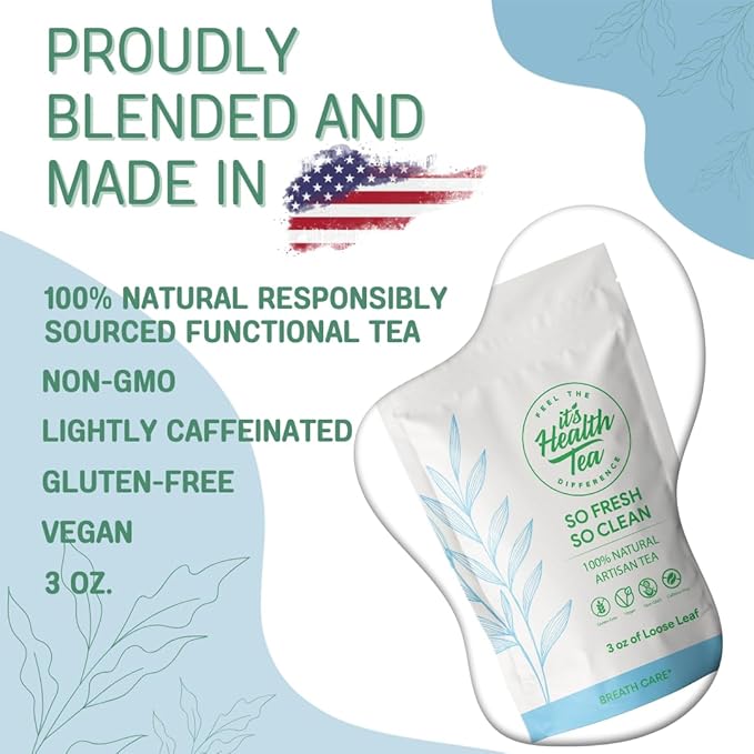 So Fresh So Clean Herbal Tea — Fresh Breath Support &amp Oral Comfort* | 3 oz. Loose Leaf with 35 Empty Tea Bags Included