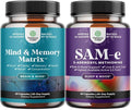 Bundle of Nootropic Brain Supplement - Mental Health &amp Clarity with VIT A B6 Riboflavin Niacin Thiamin Folate and Sam-E 200mg Mood Support Supplement - S-Adenosyl Methionine for Natural Relaxing M