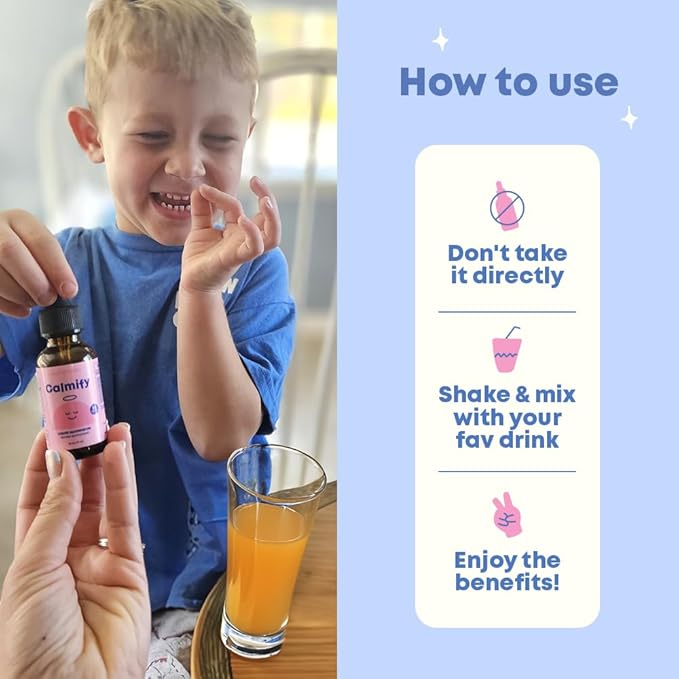 JoySpring Calmify Magnesium Glycinate for Kids | Liquid Magnesium with L-Theanine Supplement | Chamomile Extract &amp Passion Flower Extract | Sugar-Free Calm Drops | 1 fl oz (30 Servings) (Pack of 2