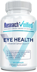 Research Verified Eye Health - Nourish and Protect Eyes and Vision Support Healthy Retina Improve Blood Supply to Eyes - Vitamins A B C and E - 60 Capsules - Made in the USA