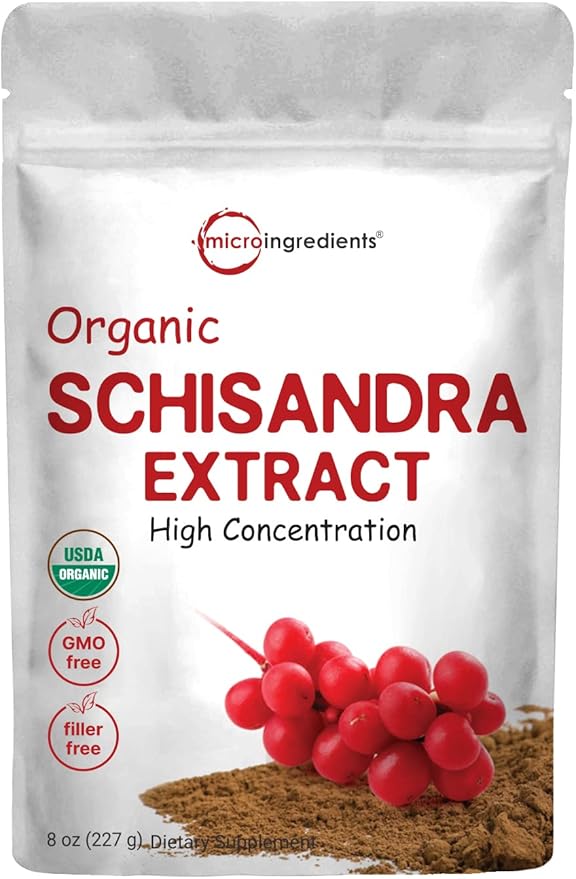 Organic Schisandra Extract Powder 8 Ounce Traditional Adaptogen and Filler Free Pure Schisandra Supplement Supports Liver Detox and Cognitive Health No GMOs