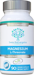 Magtein Magnesium L-Threonate - 2100mg Daily Dose - 30 Day Supply - No Artificial Fillers Binders or Flow Agents - Suitable for Vegans - Magnesium for Memory Focus &amp Cognition - Made in The USA