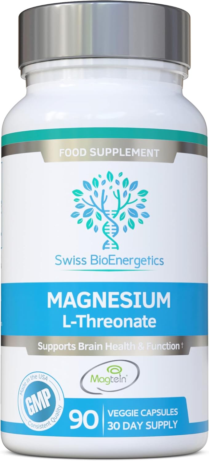 Magtein Magnesium L-Threonate - 2100mg Daily Dose - 30 Day Supply - No Artificial Fillers Binders or Flow Agents - Suitable for Vegans - Magnesium for Memory Focus &amp Cognition - Made in The USA
