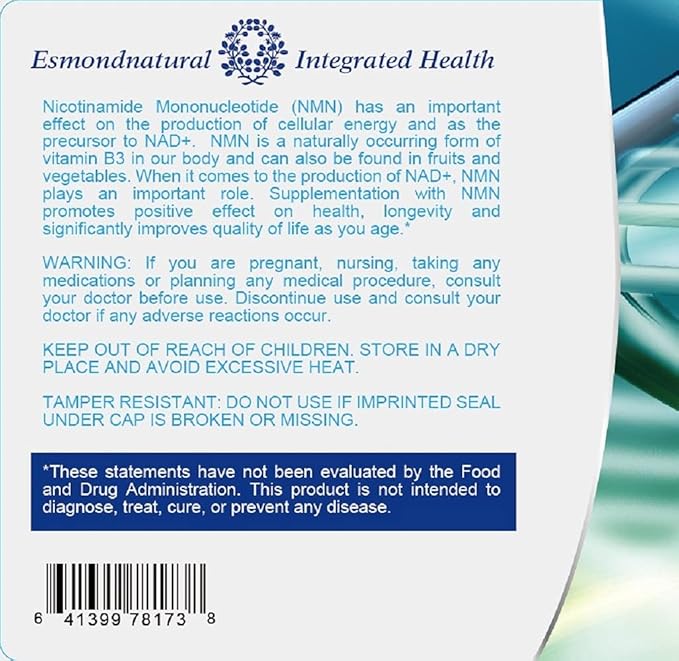 (3 Pack) Esmond Natural: NMN Plus (Changes The Way You Age 300mg NMN+30mg Trans Resveratrol Total 9000mg Beta-NMN) GMP Natural Product Assn Certified Made in USA - 330mg 180 Tablets