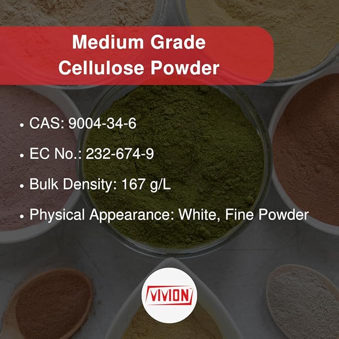Alpha Cellulose Fiber Medium Grade - Bulk 20 kg (44 lb) - CreaFibe SC 150 Dietary Anticaking Agent
