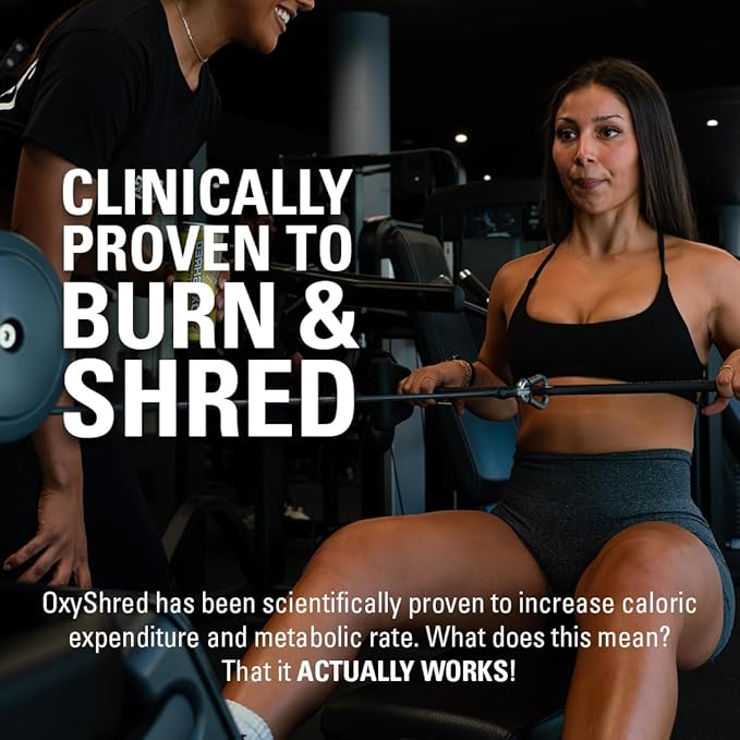 EHP Labs OxyShred Thermogenic Fat Burner - Pre-Workout Powder with L-Glutamine Acetyl L-Carnitine Metabolism Booster Weight Loss Appetite Control Energy Drink Dr. Soda Pop 60 Servings