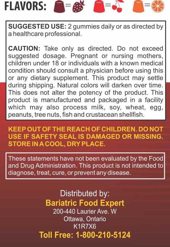 Bariatric Expert Multivitamin Gummies – Fast-Melting Dietary Supplement for Adults Post-Gastric Sleeve and Bypass Nutritionist Recommended 90 Count