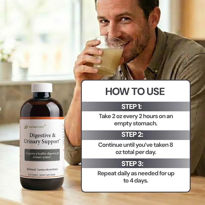 Nature's Rite Colloidal Silver Liquid Digestive &amp Urinary Support 45 ppm Silver Hydrosol for Immune Support (8 oz)