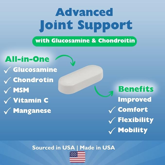 KALA HEALTH MSMPure Advanced Joint Support Tablets – Glucosamine Chondroitin OptiMSM Ester-C &amp Manganese for Joint Health Flexibility &amp Mobility – Vegetarian-Sourced Glucosamine 120 Count