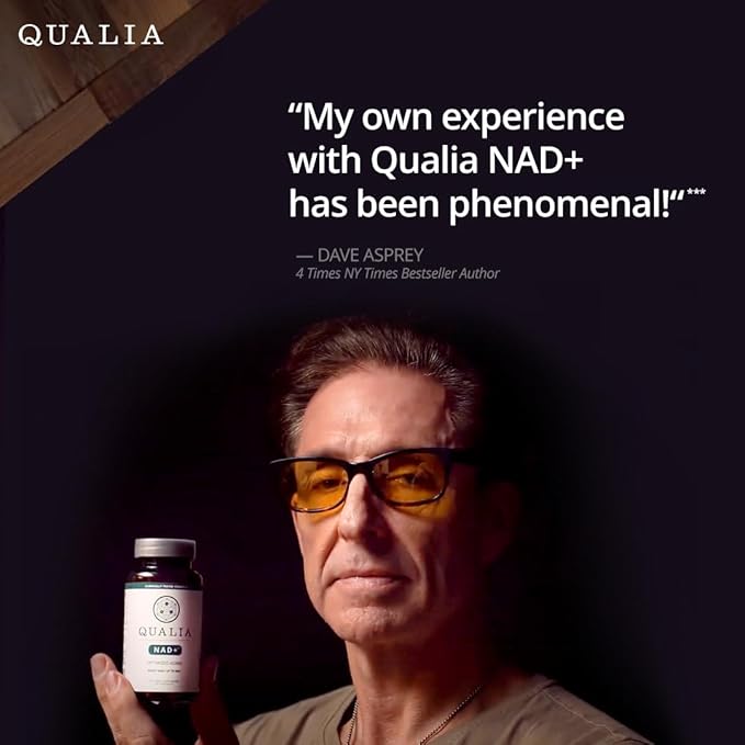 Qualia NAD Supplement — Clinically Proven to Boost NAD+ up to 67%. Optimized Aging Energy Focus. Elite NAD+ Booster Ingredients Nicotinamide Riboside (NIAGEN) Niacin Niacinamide (1 Month Supply)