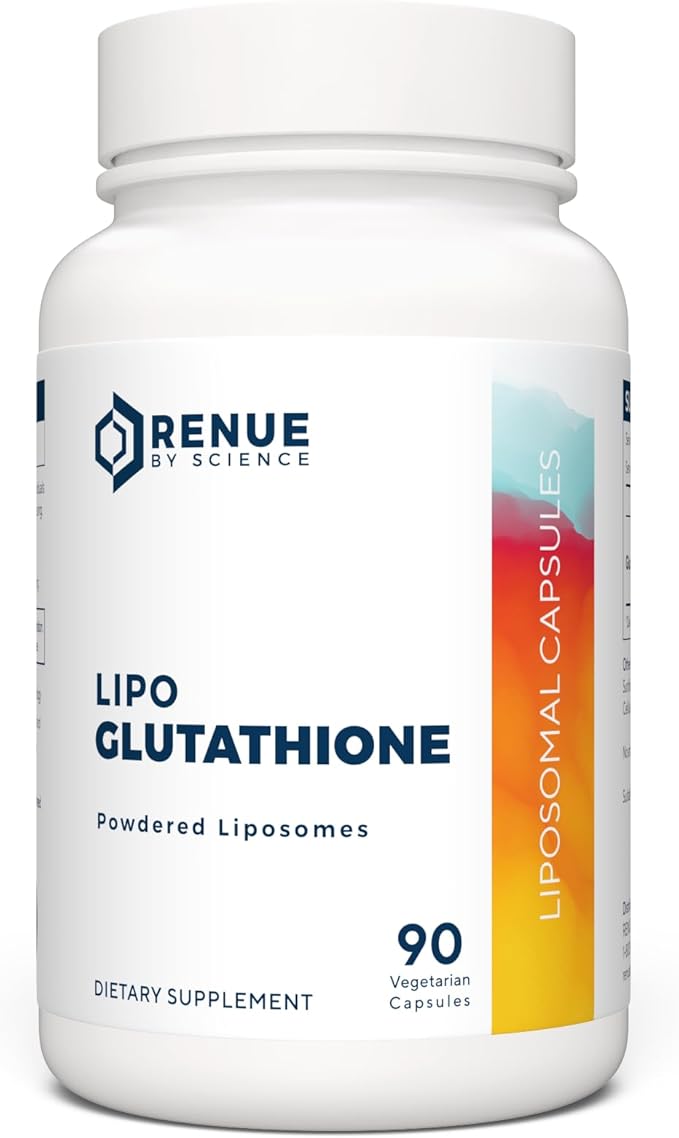 Renue By Science Glutathione | High Strength Supplement | 90 Liposomal Capsules - 130mg Glutathione per Serving | | Non-GMO | Made in The USA &amp Third-Party Tested