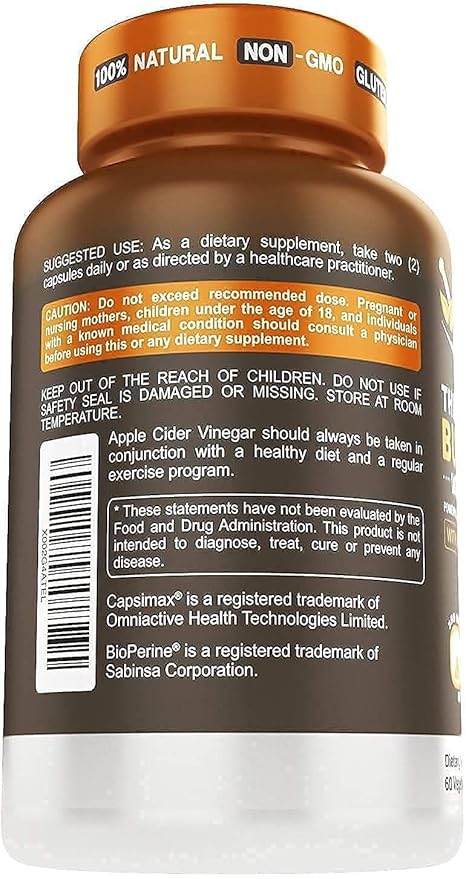 Herbtonics Apple Cider Vinegar + Keto BHB Formula - Digestion &amp Detox Support Appetite Control Supplement.