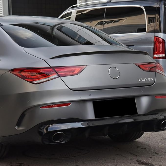 Rear Trunk Spoiler Wing Black For 2020-2024 Benz C118 CLA180 W118 CLA35 CLA45 AMG
