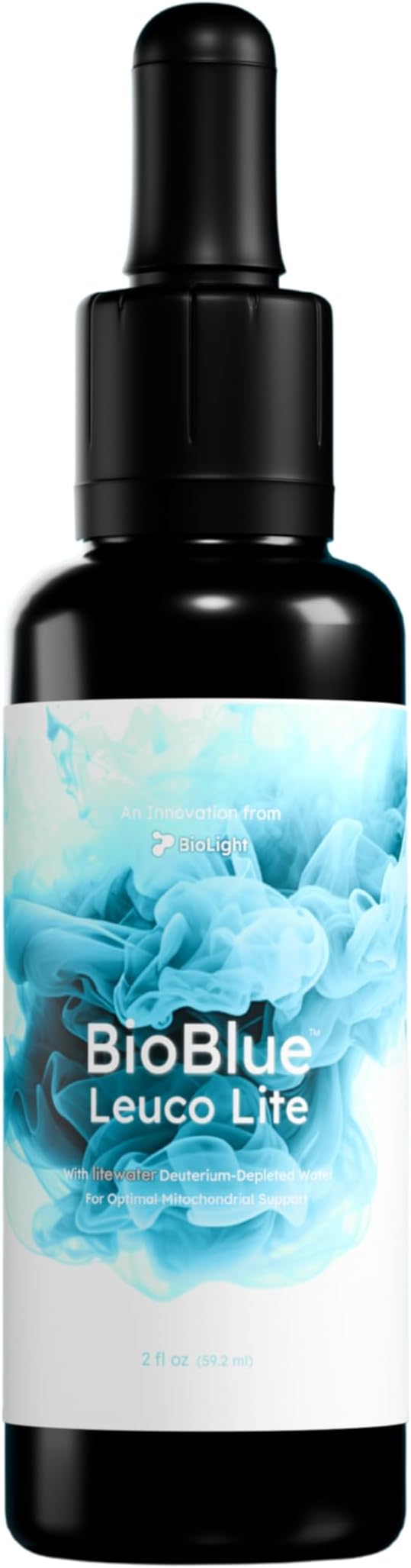 BIOLIGHT BioBlue Leuco Lite | Leucomethylene Blue Mixed in Litewater DDW | Supplement for Mitochondrial Support | Brain Health Increased Energy Focus | 2 fl oz 30-Day Supply | USP Grade