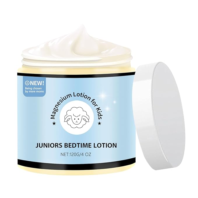 Magnesium Lotion for Kids - Organic Magnesium Lotion for Babies - Soothing Relief &amp Relaxation - Topical Magnesium Cream Calms Children at Bedtime &amp Night - Without Melatonin (4 oz)