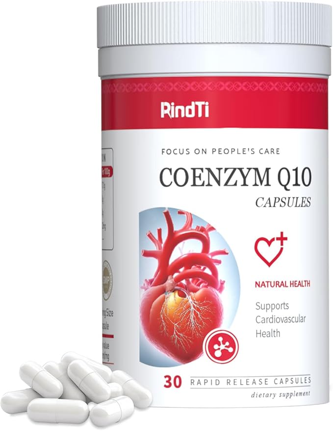 Coq10 150mg Heart Health Supplements with Vitamin E Energy Production Powerful Antioxidant 30 Capsules