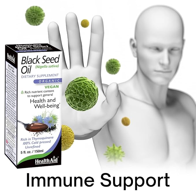 Black Seed Oil – 100% Pure &amp Natural Cold-Pressed Organic 150mg Thymoquinone – Supports General Wellness – Vegan Non-GMO – 8oz