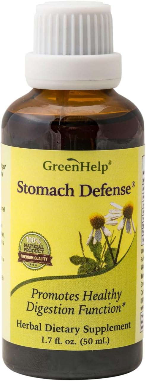 Stomach Defense Liquid Drops – Herbal Digestive Support Supplement for Bloating Gas &amp Intestine Cramp Relief – Natural Stomach Health &amp Comfort – 1.7 fl oz (50 ml)