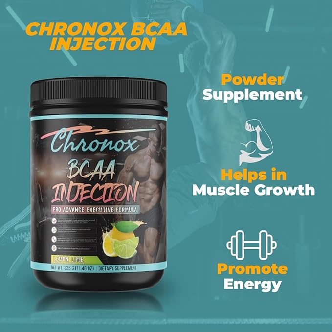 BCAA Amino Acid Blend - Lemon Flavor Pre Workout with A Sugar-Free Formula - BCAA Powder Supports Muscle Recovery Daily Energy &amp an Active Fitness Routine - Enjoy Energy Powder for Active Lifesty