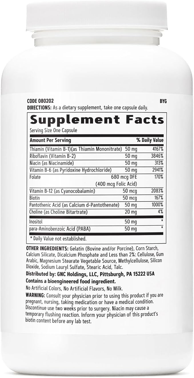 GNC B-Complex 50-180 Capsules (180 Servings)