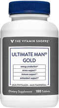 The Vitamin Shoppe Ultimate Man Multivitamin Daily Men’s Multivitamin with Key Vitamins &amp Minerals Supports Energy and Overall Wellness for Men Gluten Free Soy &amp Dairy Free 180 Tablets