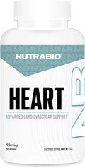 NutraBio Heart - Heart Health Supplements Cardiovascular Supplement Cholesterol Circulatory &amp Healthy Blood Pressure Support - 90 Capsules