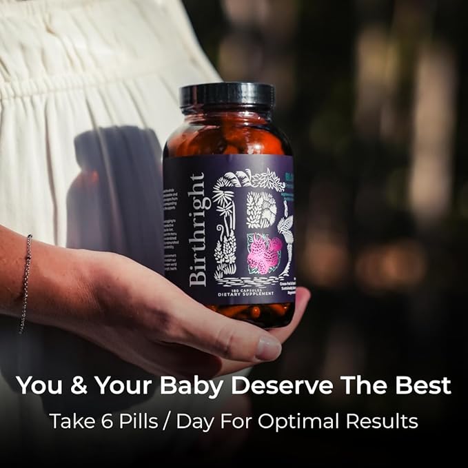 Birthright Bloom Prenatal Supplement – Animal Based Whole Food Prenatal with Grass Fed Liver Fish Roe Bone Marrow Colostrum Magnesium &amp Traditional Herbs