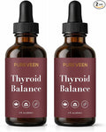 Pureveen Thyroid Restore Thyroid Support Drops for Women Liquid Supplement with Milk Thistle Selenium Zinc Magnesium Daily Wellness &amp Energy Support for Women 60ML