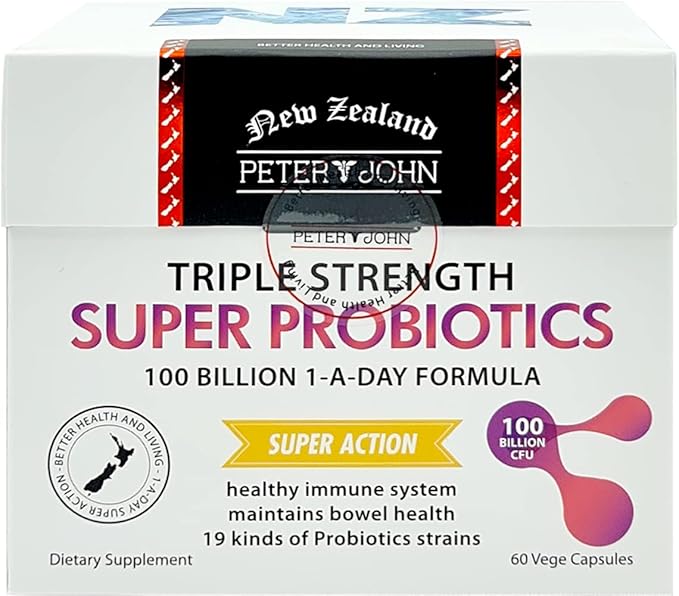 Peter John Super Probiotics 100 Billion 1-A-Day Formula 60 Capsules (3)