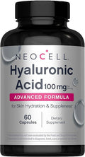 NeoCell Hyaluronic Acid Capsules | 60 Pills | 100mg | Advanced Formula Supplement | Skin Hydration &amp Suppleness