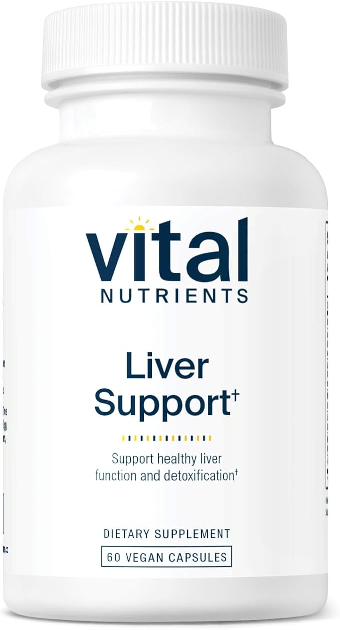 Vital Nutrients Liver Support Milk Thistle and Curcumin - Vegan Supplement - Herbal Combination to Support Healthy Liver Function* - Gluten Dairy and Soy Free - 60 Capsules