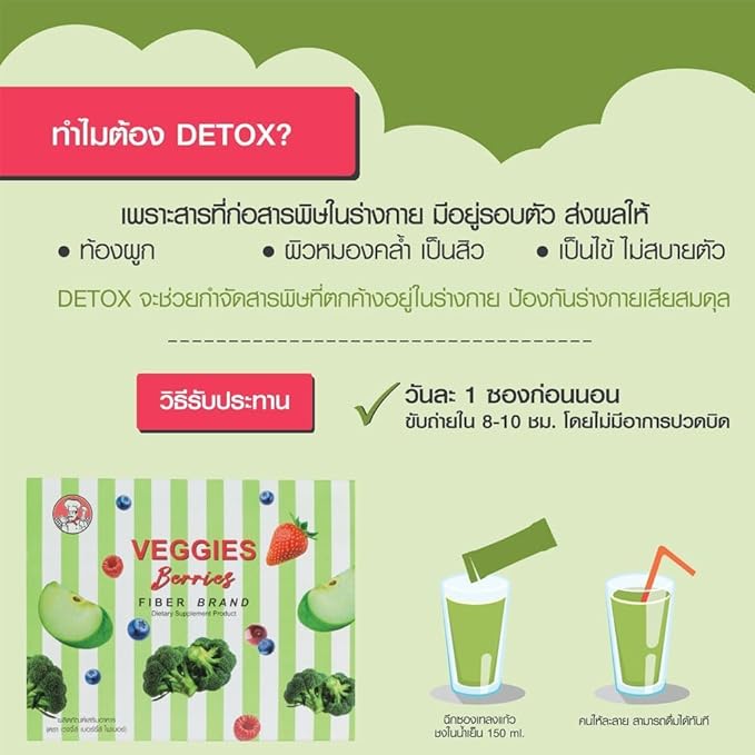 Beauty Buffet Brand Veggies Berries Fiber Brand (25 G X 10 PCS)