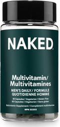 NAKED Men’s Multi – Daily Multivitamin for Men – A C E Selenium Zinc Fruit and Super Green Extracts and More to Boost Immune Support – Gluten-Free and Vegetarian Daily Vitamins – 60 Capsules