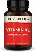 Dr. Mercola Vitamin K2-180 mcg Vitamin K2 as MK-7 - Supports Healthy Arterial Function &amp Heart Health - Non-GMO Gluten-Free &amp Dairy-Free - 90 Capsules (90 Servings)