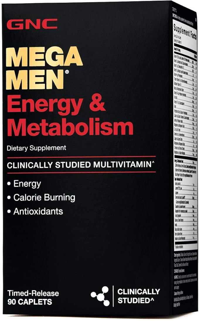 GNC Mega Men Energy &amp Metabolism Multivitamin | Increased Calorie Burning | 90 Count